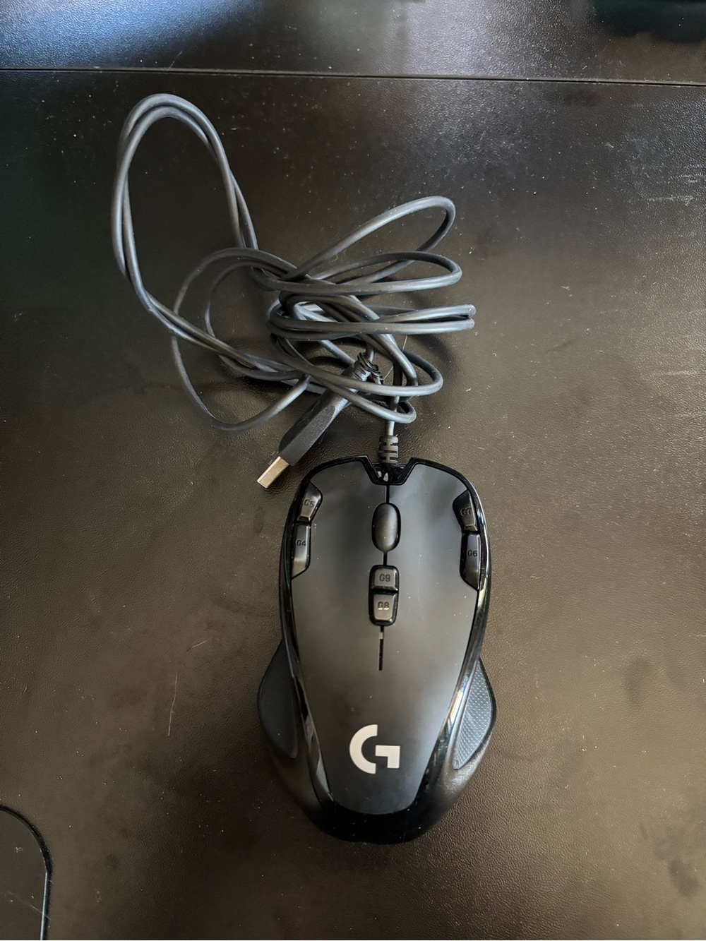 Logitech Black Wired USB Gaming Mouse with Side Buttons